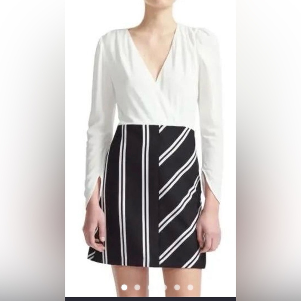 Maje "Rolim" two-tone mini dress